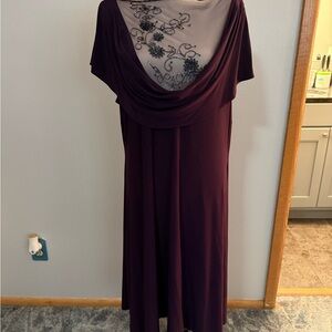 Elegant Plum Evening Dress